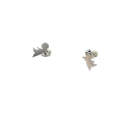 earrings steel silver stud little engel2